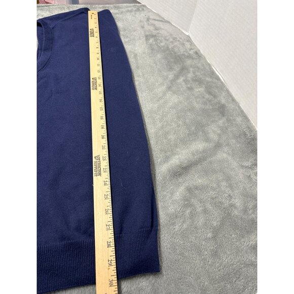 Chaps Mens Navy V-Neck Sweater Vest XXL Layering Office Professional All Seasons - Picture 3 of 9